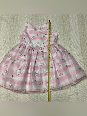 Little Girls Beautiful Formal Youngland 3T Flower Stripped Dress
